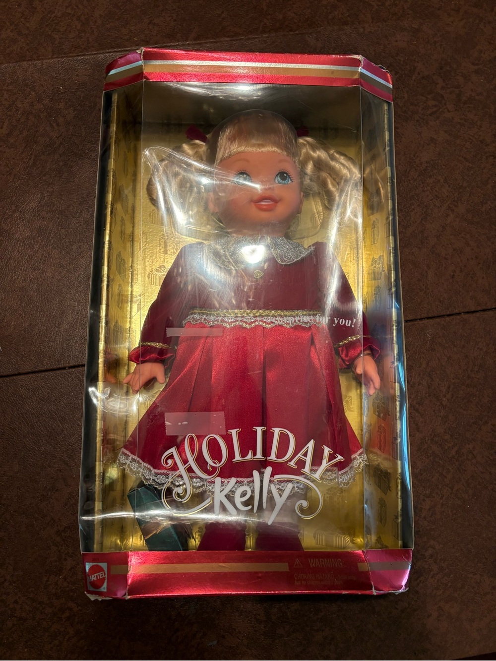 Vintage 16” Mattel Holiday Kelly Doll in Red Dress